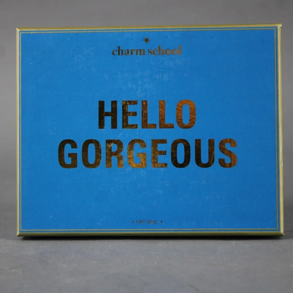 Rosanna Navy Blue White Hello Gorgeous 5.25 x 4.25 Vanity Tray